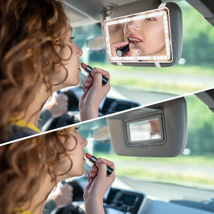 miroir pare-soleil de voiture LED مرآة التجميل حاجب الشمس للسيارة